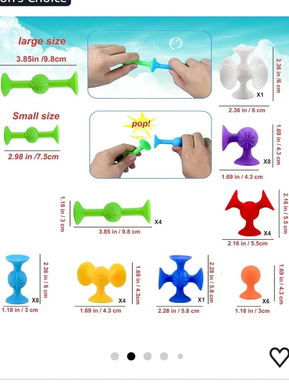 Suction Cup Building Toy Sensory Fidget Construction Set Colorful STEM Kids (20)